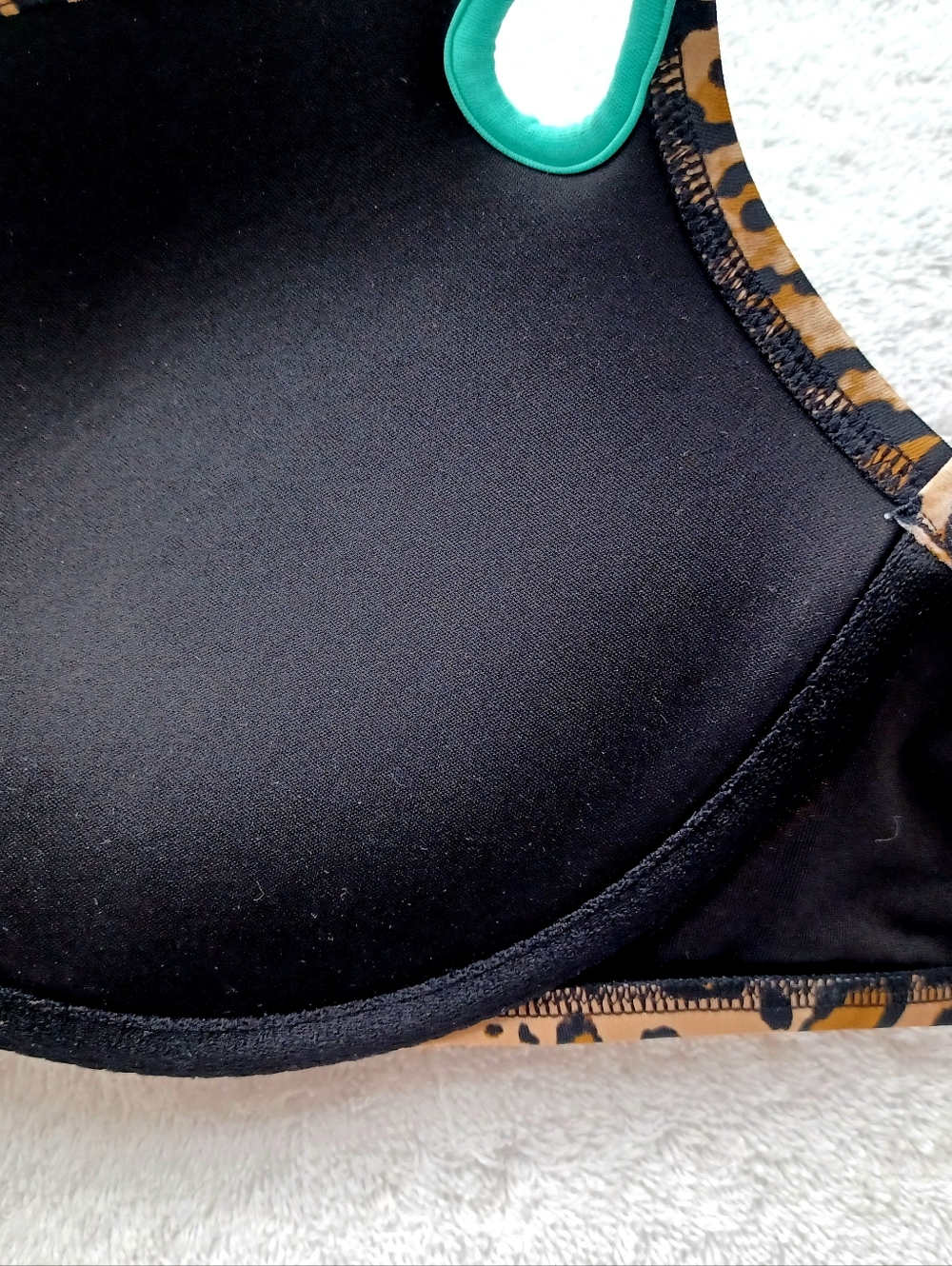 Victoria's Secret Bombshell Leopard Print Push-Up Padded Bikini Top, Size 36D - Picture 13 of 16